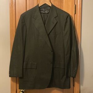 Hickey Freeman Dark Olive Men's Suit